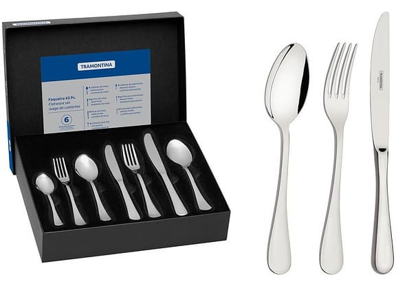 Faqueiro Tramontina Inox 42 Peças para Sobremesa Classic