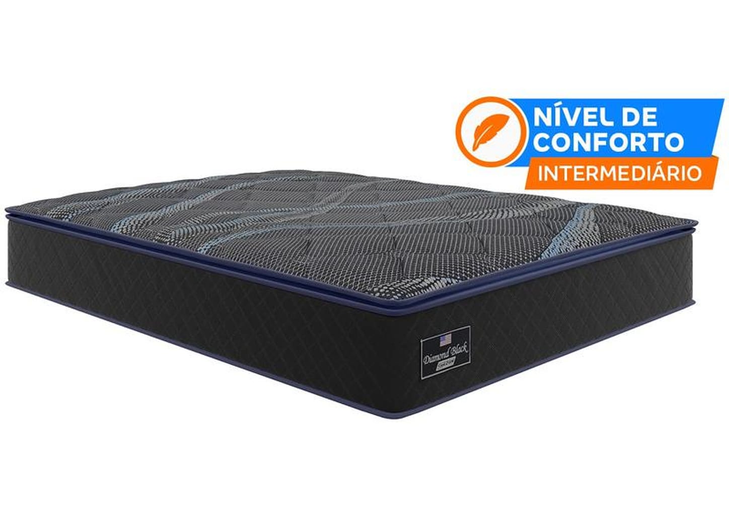 Colchão Queen Gazin de Molas Ensacadas 32x158x198cm Diamond Black