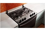 Fogão 5 Bocas Brastemp Cinza e Preto BFS5GDR