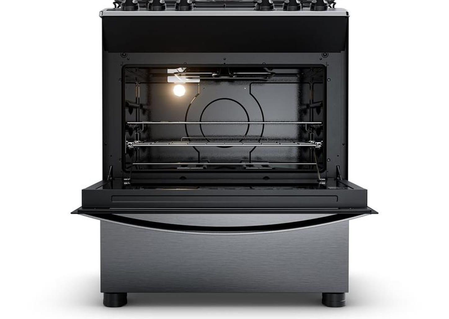 Fogão 5 Bocas Brastemp Cinza e Preto BFS5GDR
