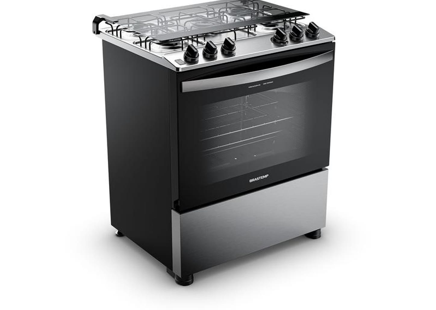 Fogão 5 Bocas Brastemp Cinza e Preto BFS5GDR
