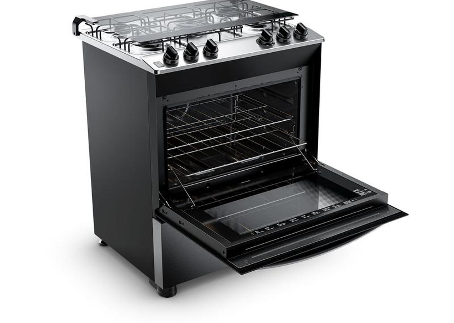 Fogão 5 Bocas Brastemp Cinza e Preto BFS5GDR