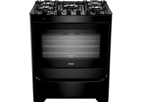 Fogão 5 Bocas Consul Preto CFS5VBE