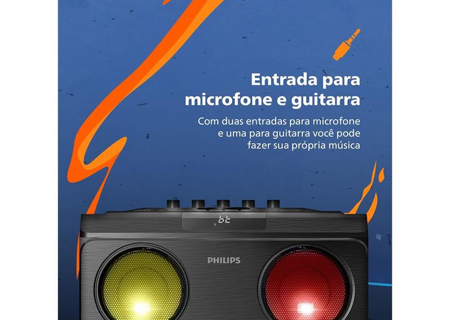 Caixa de Som Torre Philips TAX5509/78 Party Speaker 2400W