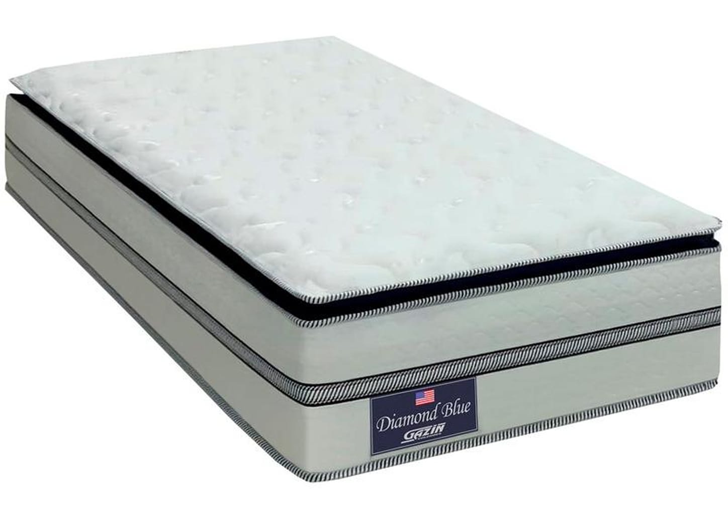 Colchão Solteiro Gazin de Molas Ensacadas 32x88x188cm Diamond Blue