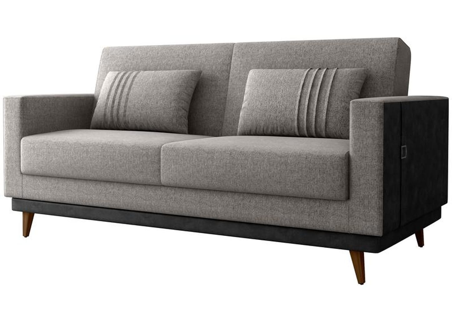 Sofá-cama 3 Lugares Casal Reclinável Facto e Linho Matrix Esther