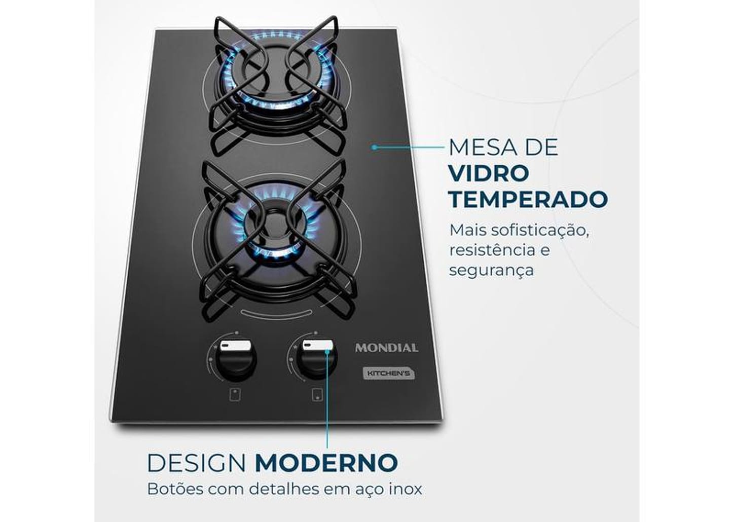 Cooktop 2 Bocas a Gás GLP Mondial Preto Acendimento Automático Portátil CTG-04