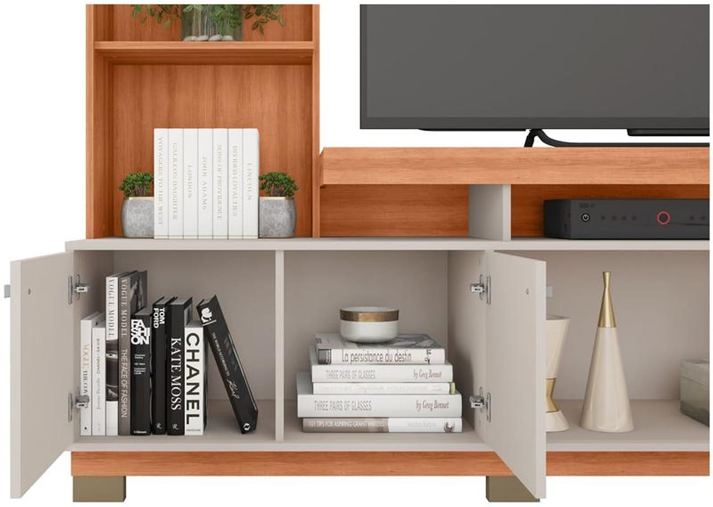 Estante 2 Portas 3 Prateleiras 4 Nichos Caemmun Formosa