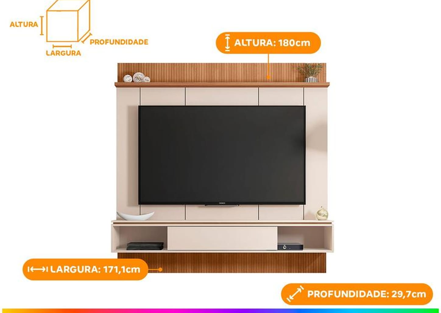 Painel para TV até 65” Caemmun Vênus