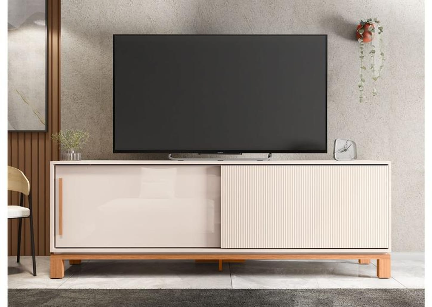 Rack para TV até 65” 2 Portas Caemmun Mondrian