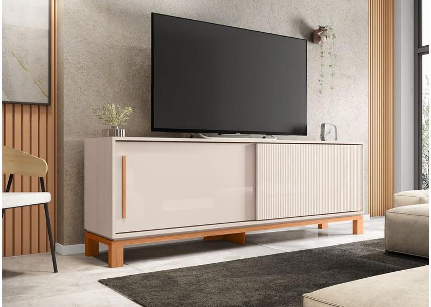 Rack para TV até 65” 2 Portas Caemmun Mondrian