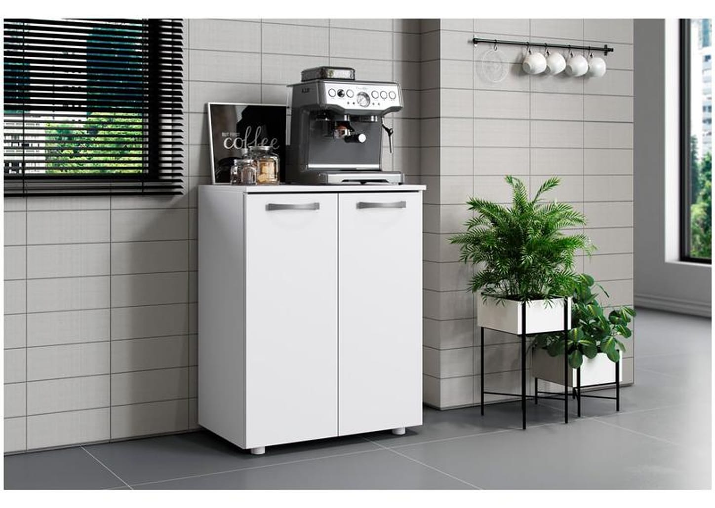 Balcão Multiuso Aramóveis Branco Denver