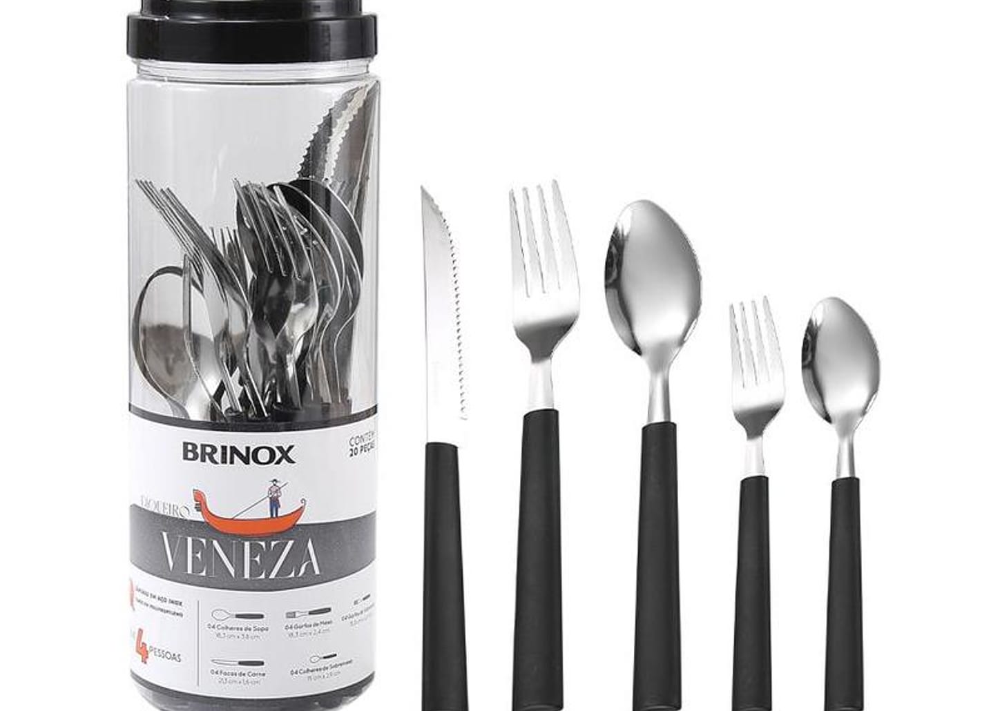 Faqueiro Brinox Inox 20 Peças Veneza