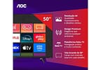 Smart TV 50" AOC 4K DLED Série 7045 50U7045/78G Roku TV Quad Core Google Assistente 3 HDMI