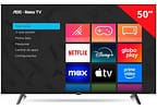 Smart TV 50" AOC 4K DLED Série 7045 50U7045/78G Roku TV Quad Core Google Assistente 3 HDMI