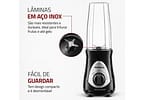 Liquidificador Mondial Personal Blender DG-01 2 Velocidades 300W Preto e Prata