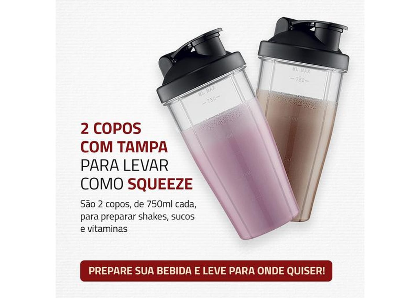 Liquidificador Mondial Personal Blender DG-01 2 Velocidades 300W Preto e Prata