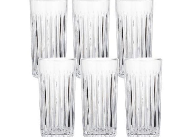 Jogo de Copos de Vidro 350ml 6 Peças Haus Concept Filetto