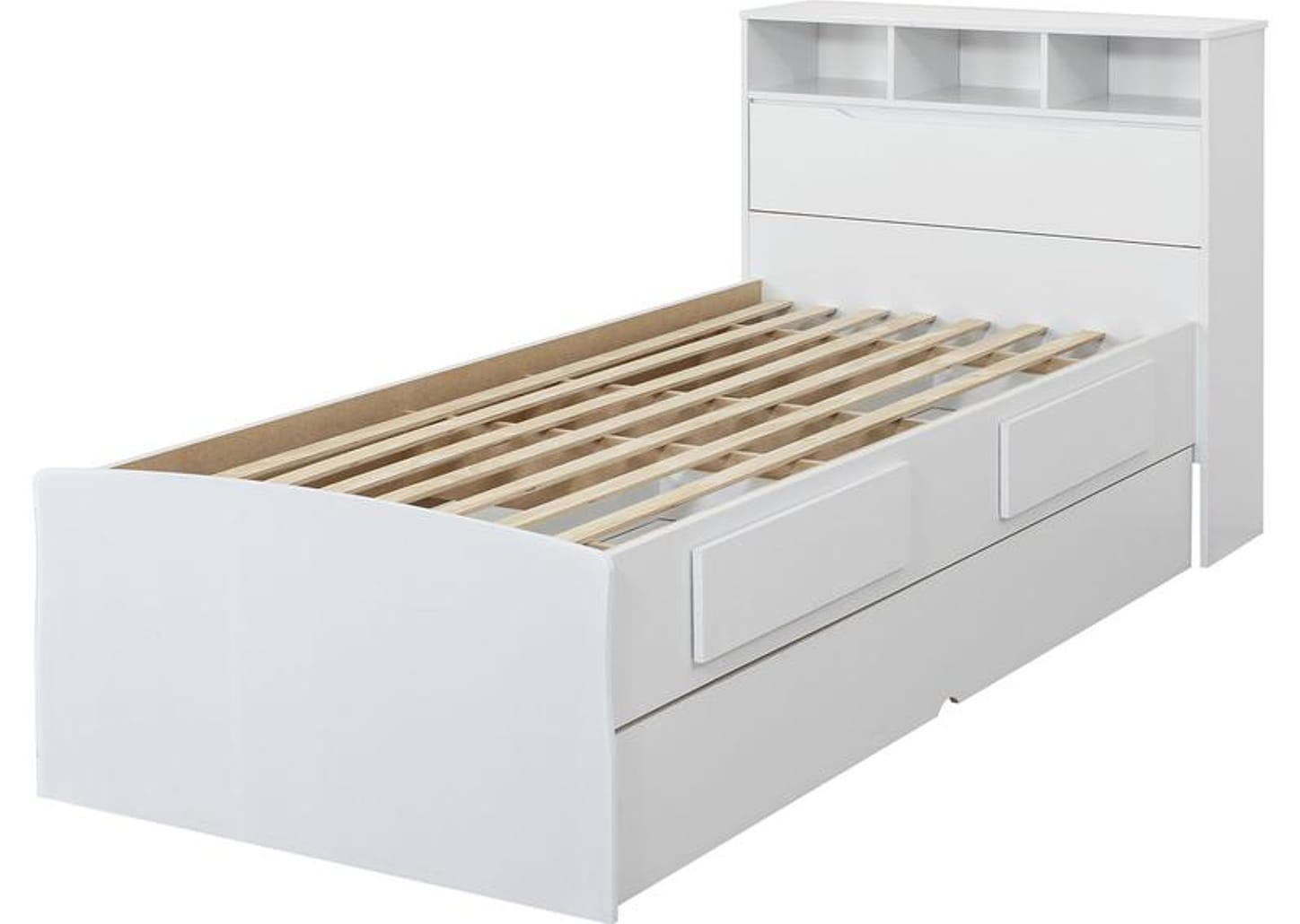 Cama Solteiro Baú 2 Gavetas Cama Auxiliar - Conquista Móveis Ravena