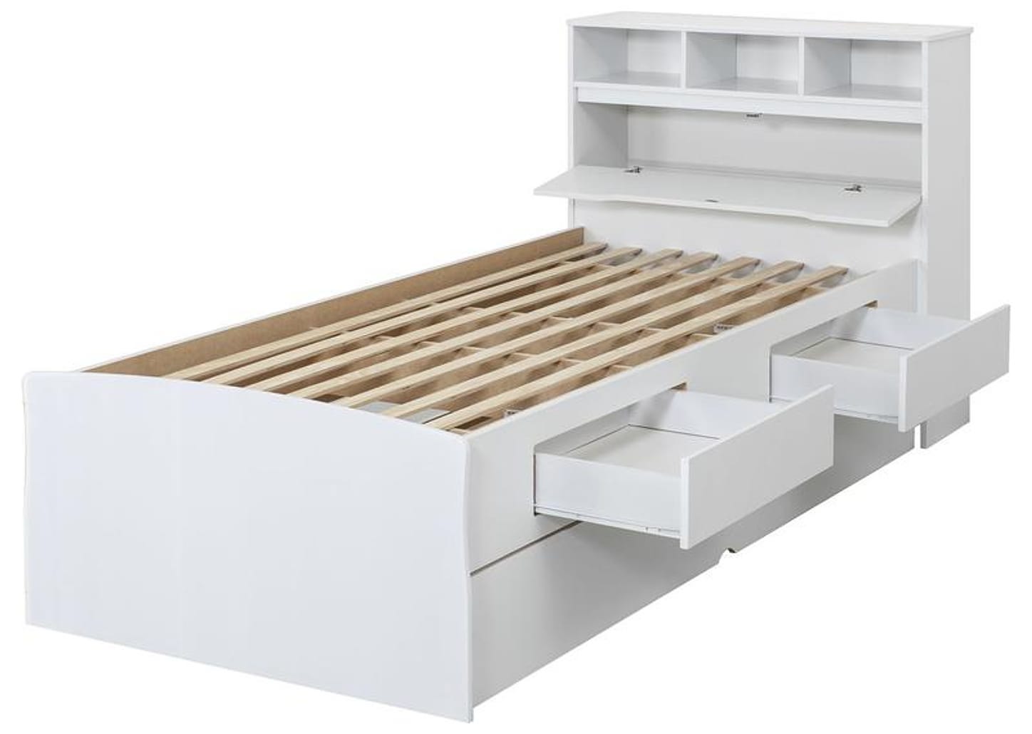 Cama Solteiro Baú 2 Gavetas Cama Auxiliar - Conquista Móveis Ravena