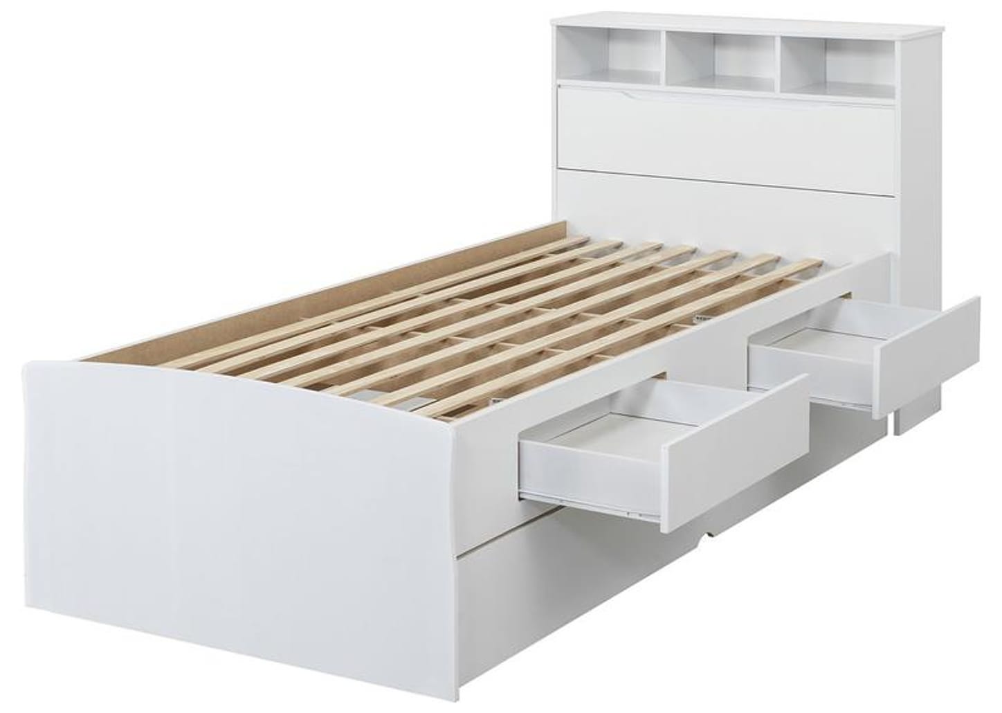 Cama Solteiro Baú 2 Gavetas Cama Auxiliar - Conquista Móveis Ravena