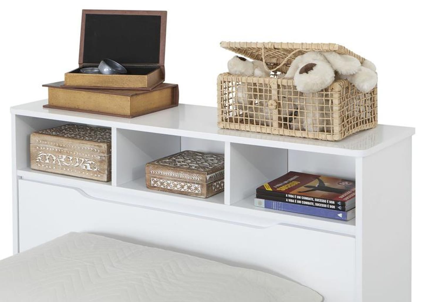 Cama Solteiro Baú 2 Gavetas Cama Auxiliar - Conquista Móveis Ravena