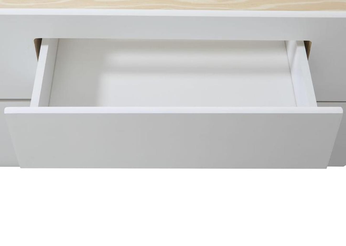 Cama Solteiro Baú 2 Gavetas Cama Auxiliar - Conquista Móveis Ravena