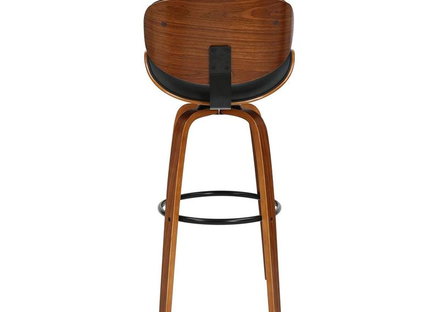 Banqueta Média de Madeira Giratória Preta Otello DSG-005