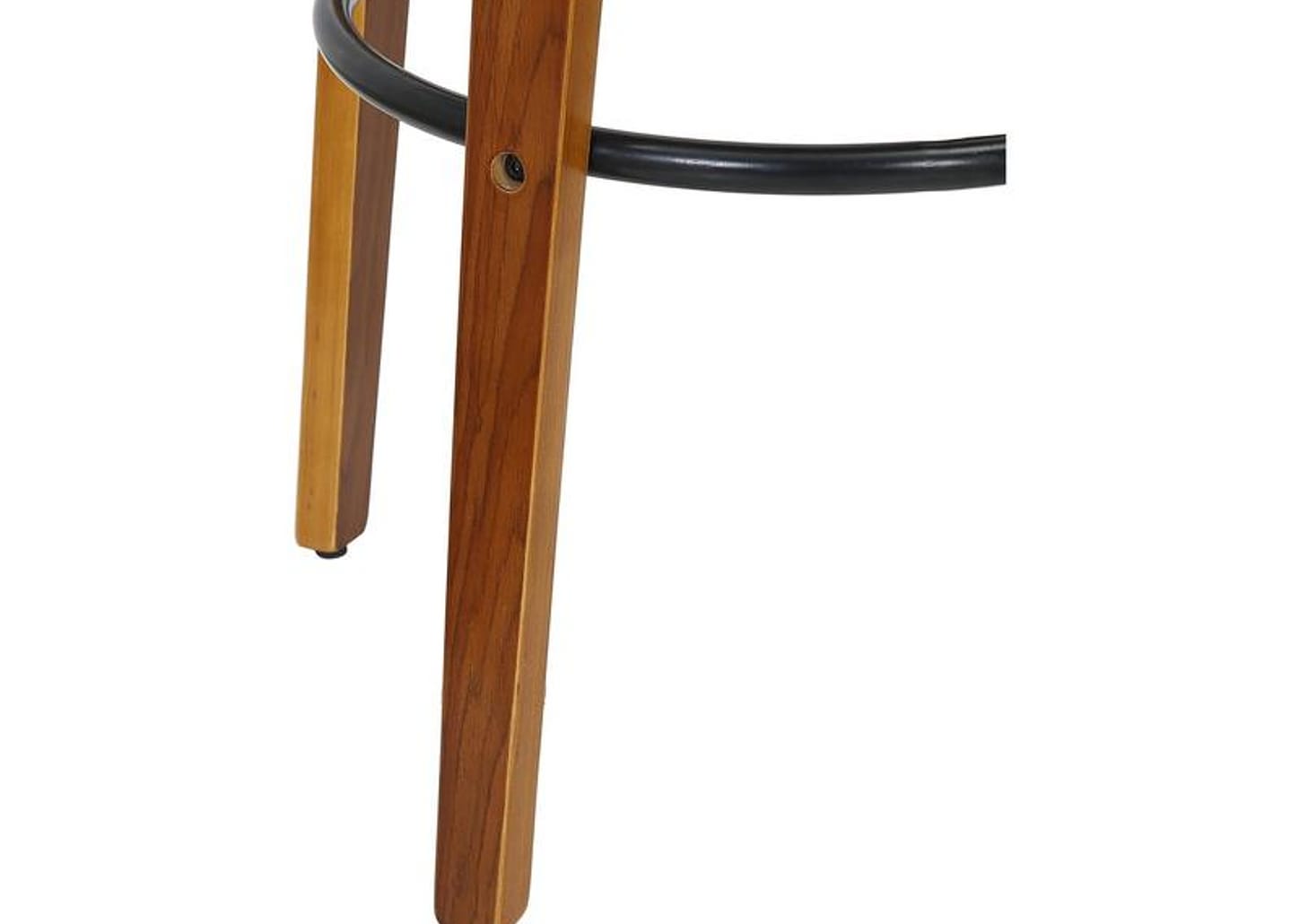 Banqueta Média de Madeira Giratória Preta Otello DSG-004