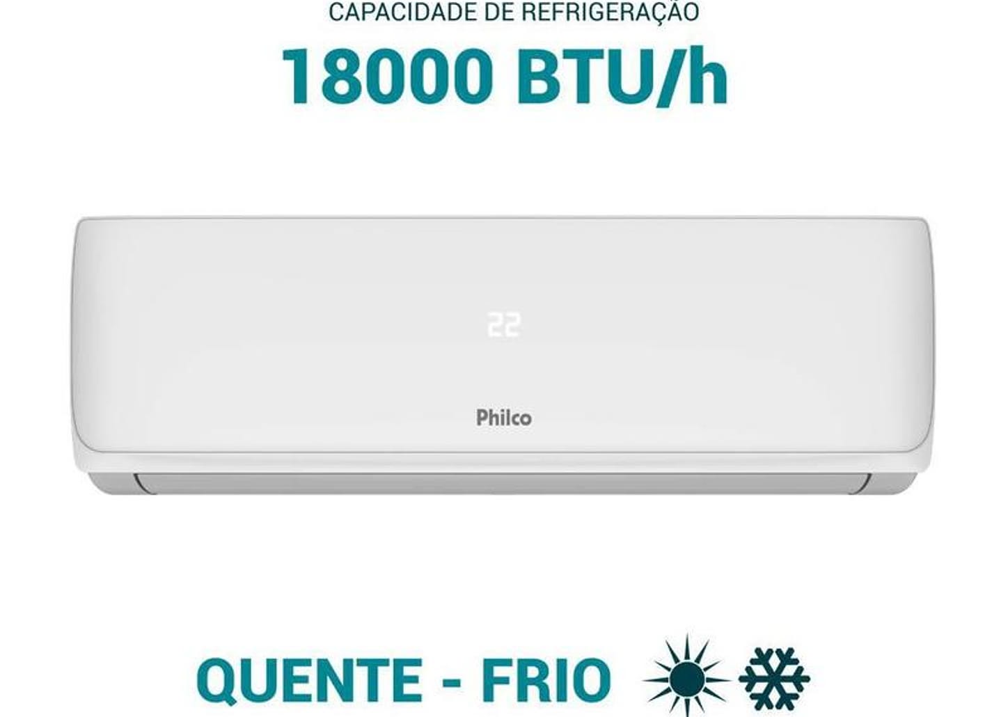 Ar-condicionado Split 18.000 BTUs Philco Inverter Quente e Frio PAC18QI