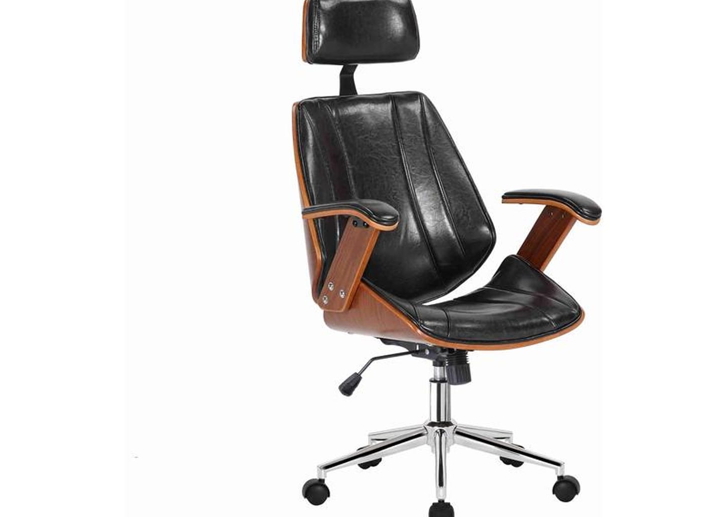 Cadeira de Escritório Presidente Giratória Preta DSG-001 Otello