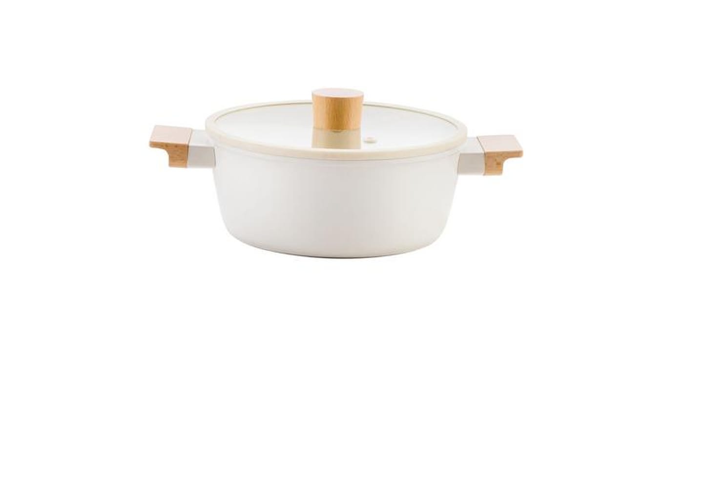 Jogo de Panelas Brinox Revestimento Cerâmico Creme 5 Peças Ceramic Life Nordic