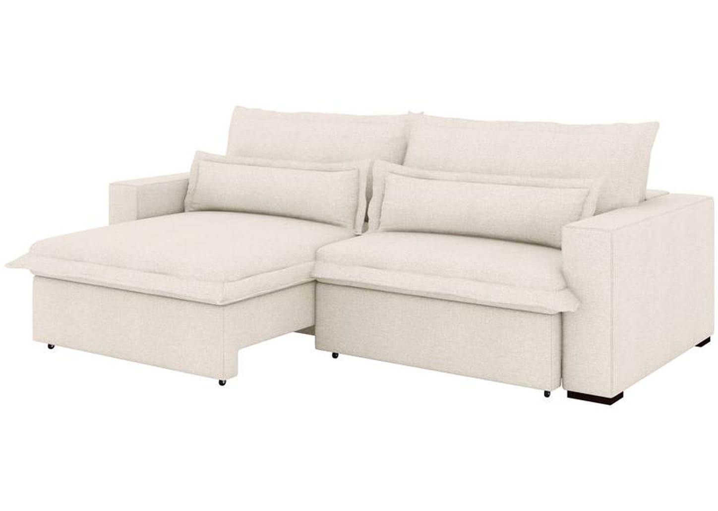 Sofá 4 Lugares Retrátil Reclinável Bouclé Mediterrâneo Bergamo Flexforma Estofados