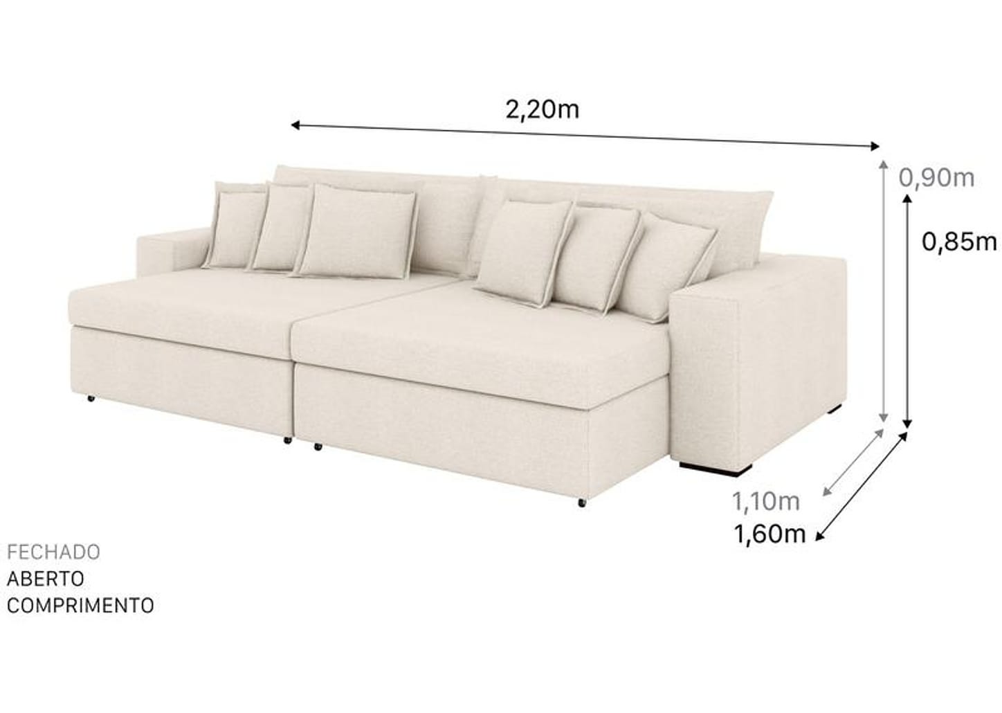 Sofá 4 Lugares Retrátil Reclinável Bouclé Mediterrâneo Parma Flexforma Estofados