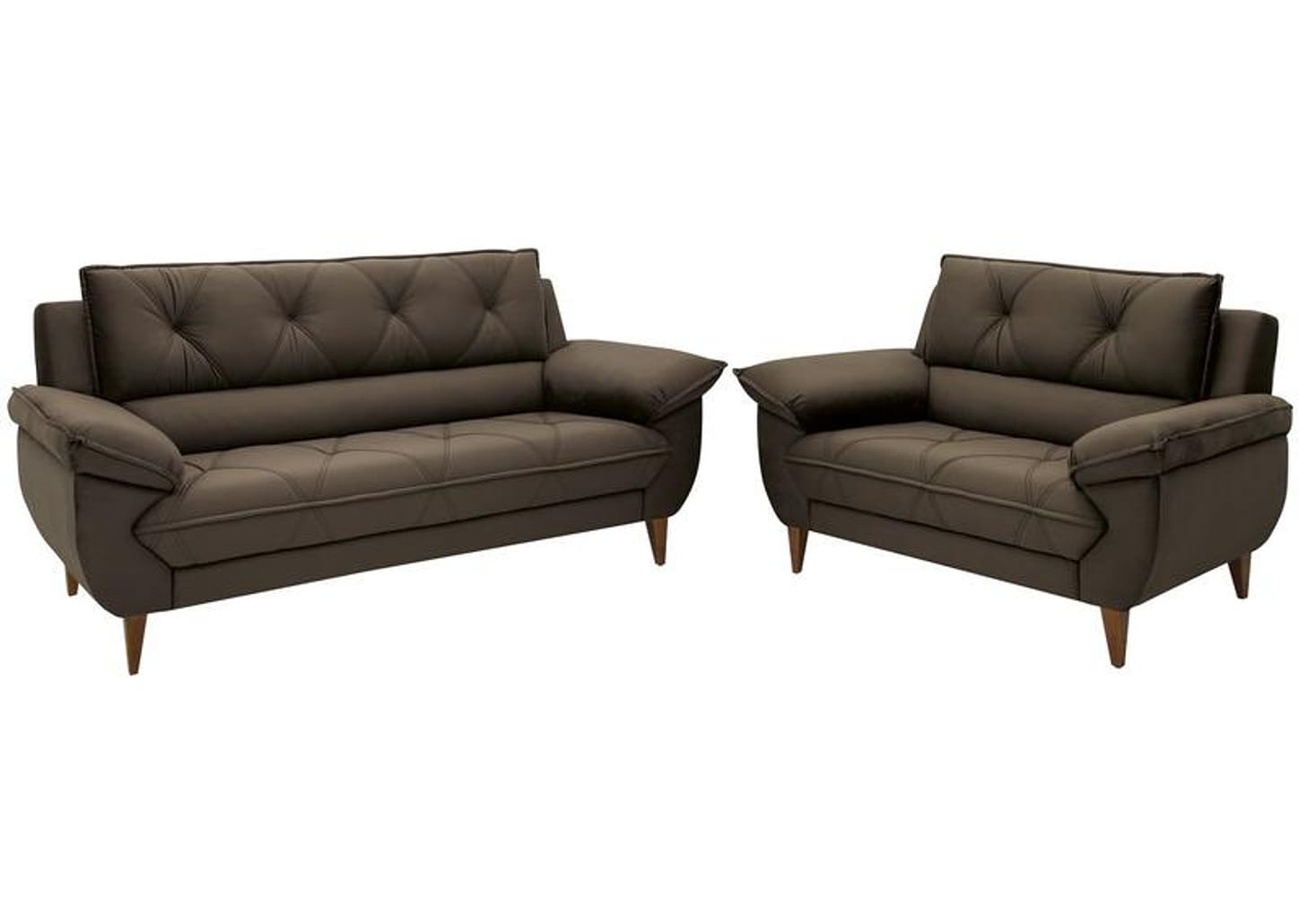 Conjunto de Sofás 2 e 3 Lugares Malbec Linoforte