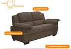Conjunto de Sofás 2 e 3 Lugares Carmel Linoforte