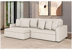 Sofá 3 Lugares Retrátil Reclinável Bouclé Mediterrâneo Peruggia Flexforma Estofados