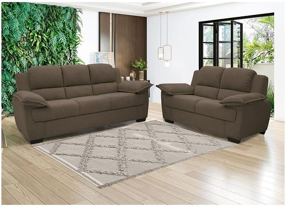 Conjunto de Sofás 2 e 3 Lugares Carmel Linoforte