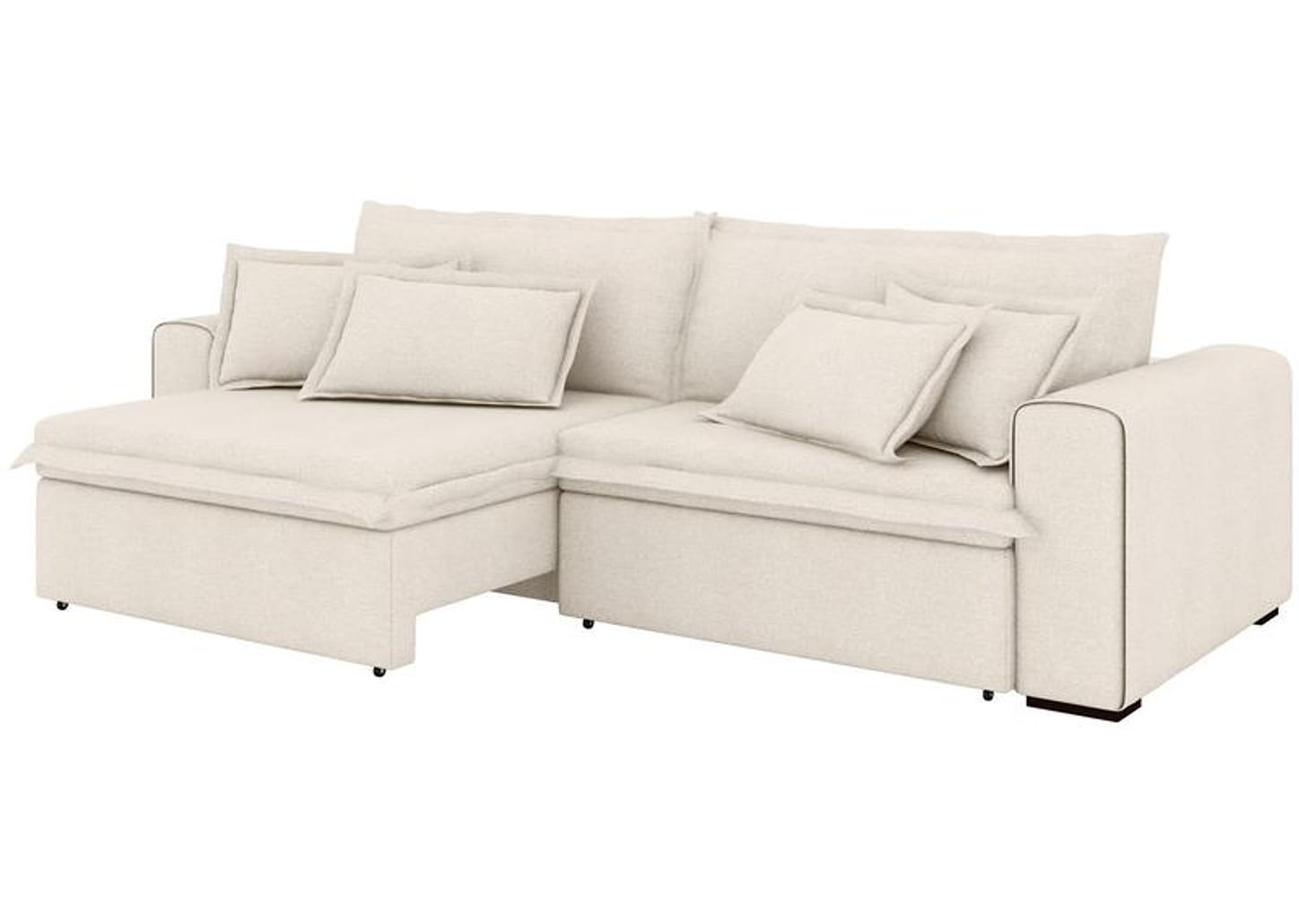 Sofá 4 Lugares Retrátil Recinável Bouclé Mediterrâneo Trentino Flexforma Estofados