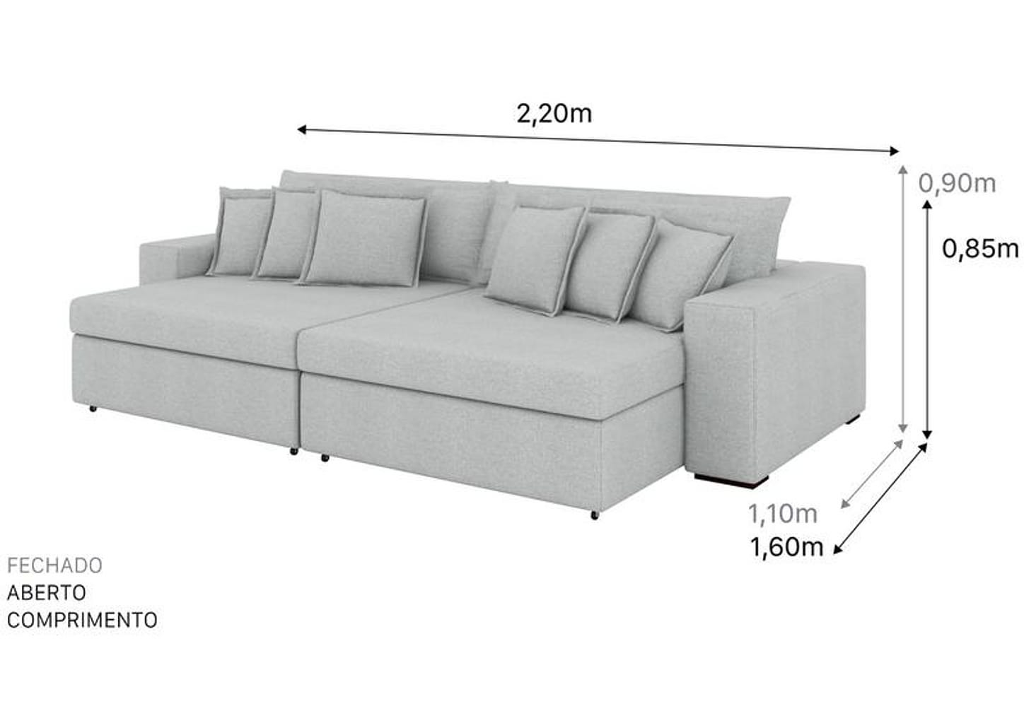 Sofá 4 Lugares Retrátil Reclinável Bouclé Mediterrâneo Parma Flexforma Estofados