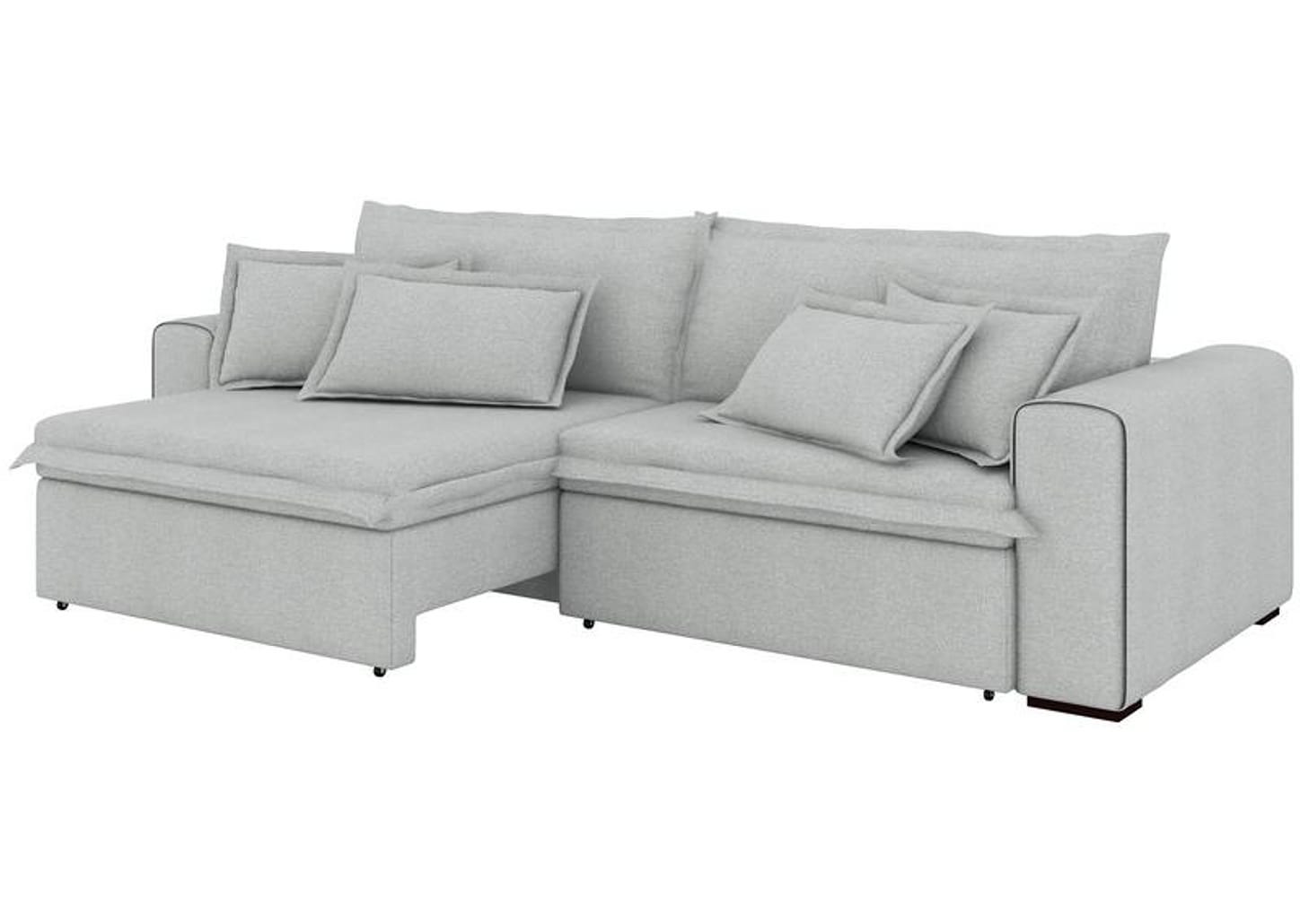 Sofá 4 Lugares Retrátil Recinável Bouclé Mediterrâneo Trentino Flexforma Estofados