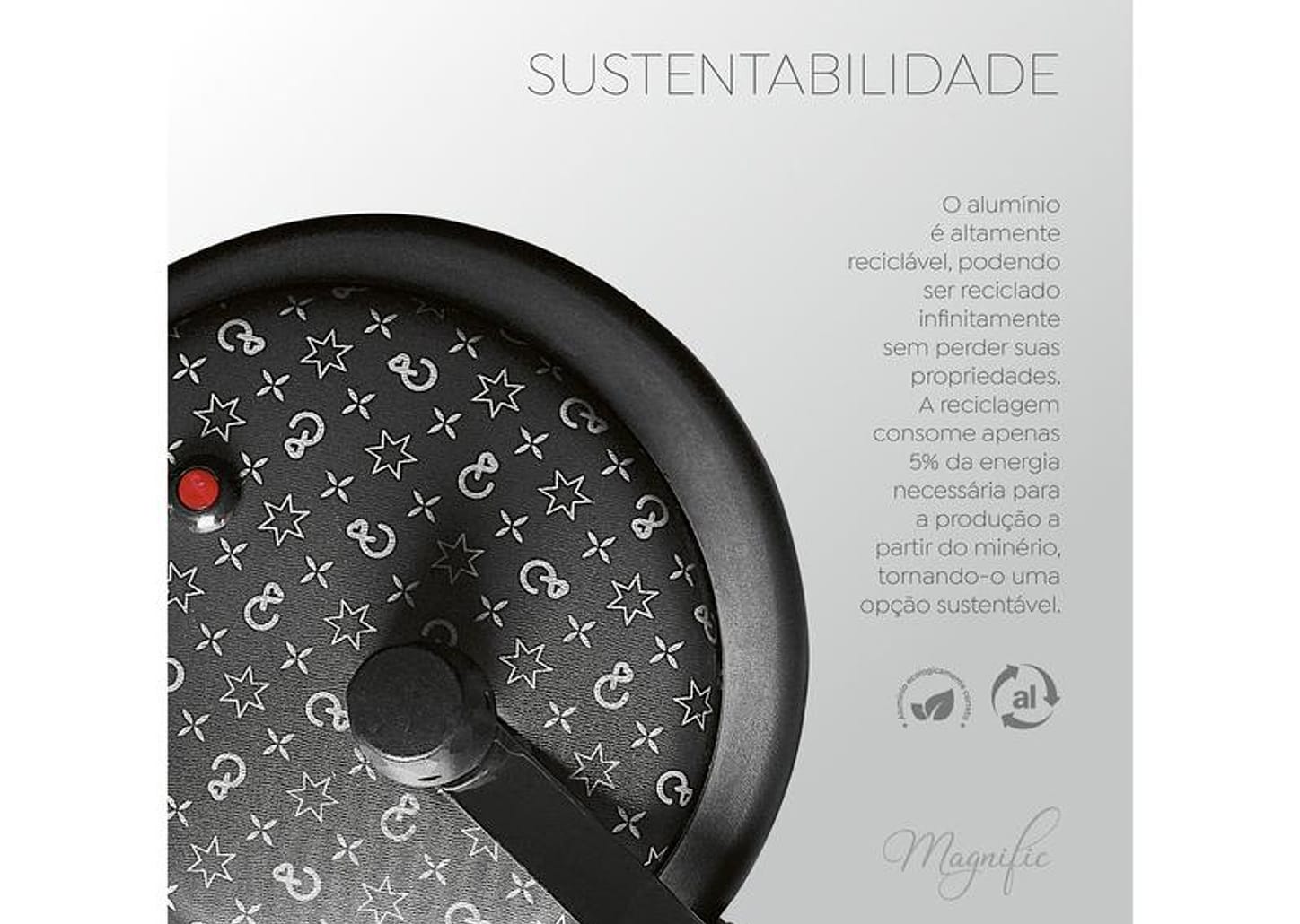 Jogo de Panelas Panelux Antiaderente de Alumínio Grafite 8 Peças Magnific