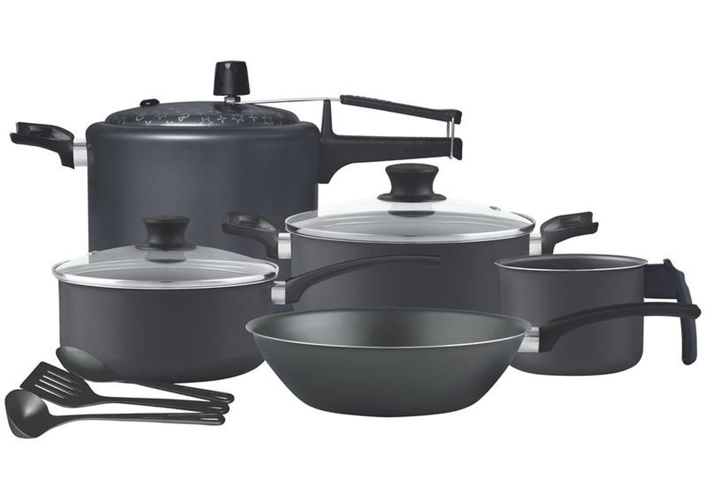 Jogo de Panelas Panelux Antiaderente de Alumínio Grafite 8 Peças Magnific