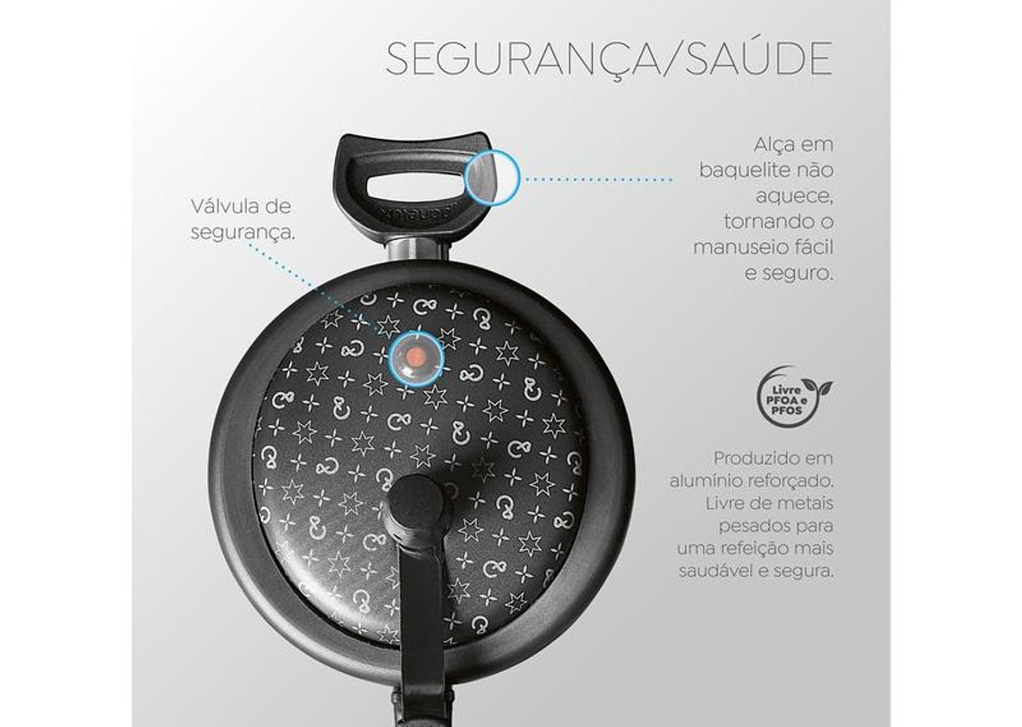 Jogo de Panelas Panelux Antiaderente de Alumínio Grafite 8 Peças Magnific