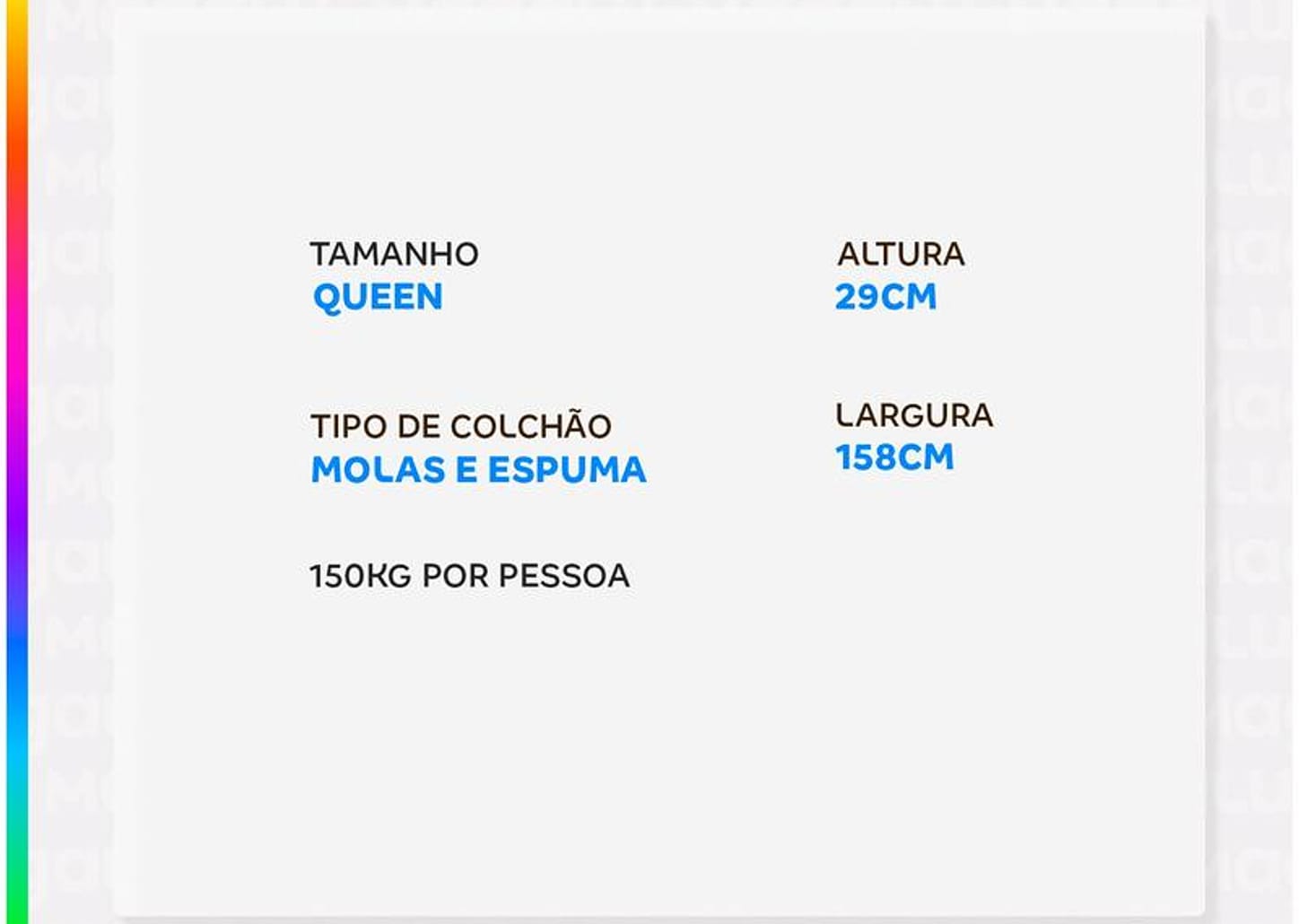 Colchão Queen Umaflex de Molas Ensacadas 29x158x198cm Resistence