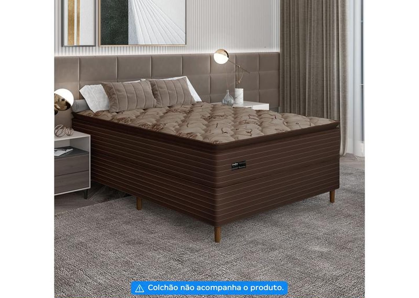 Base Cama Box Casal Umaflex 38x138x188cm Resistence