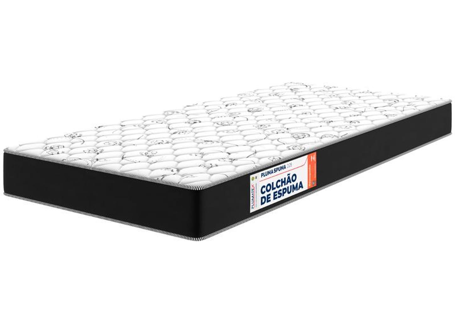Colchão Solteiro Plumatex de Espuma D28 14x88x188cm Plumaspuma