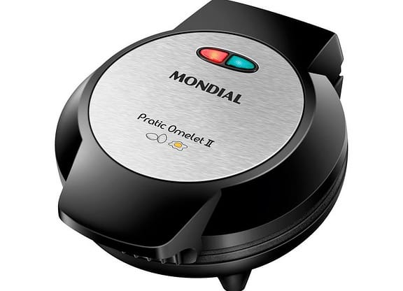 Omeleteira Elétrica Mondial Omelet Pratic OM-04-BI Preto e Prata