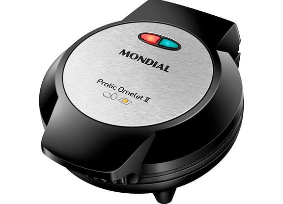 Omeleteira Elétrica Mondial Omelet Pratic OM-04-BI Preto e Prata