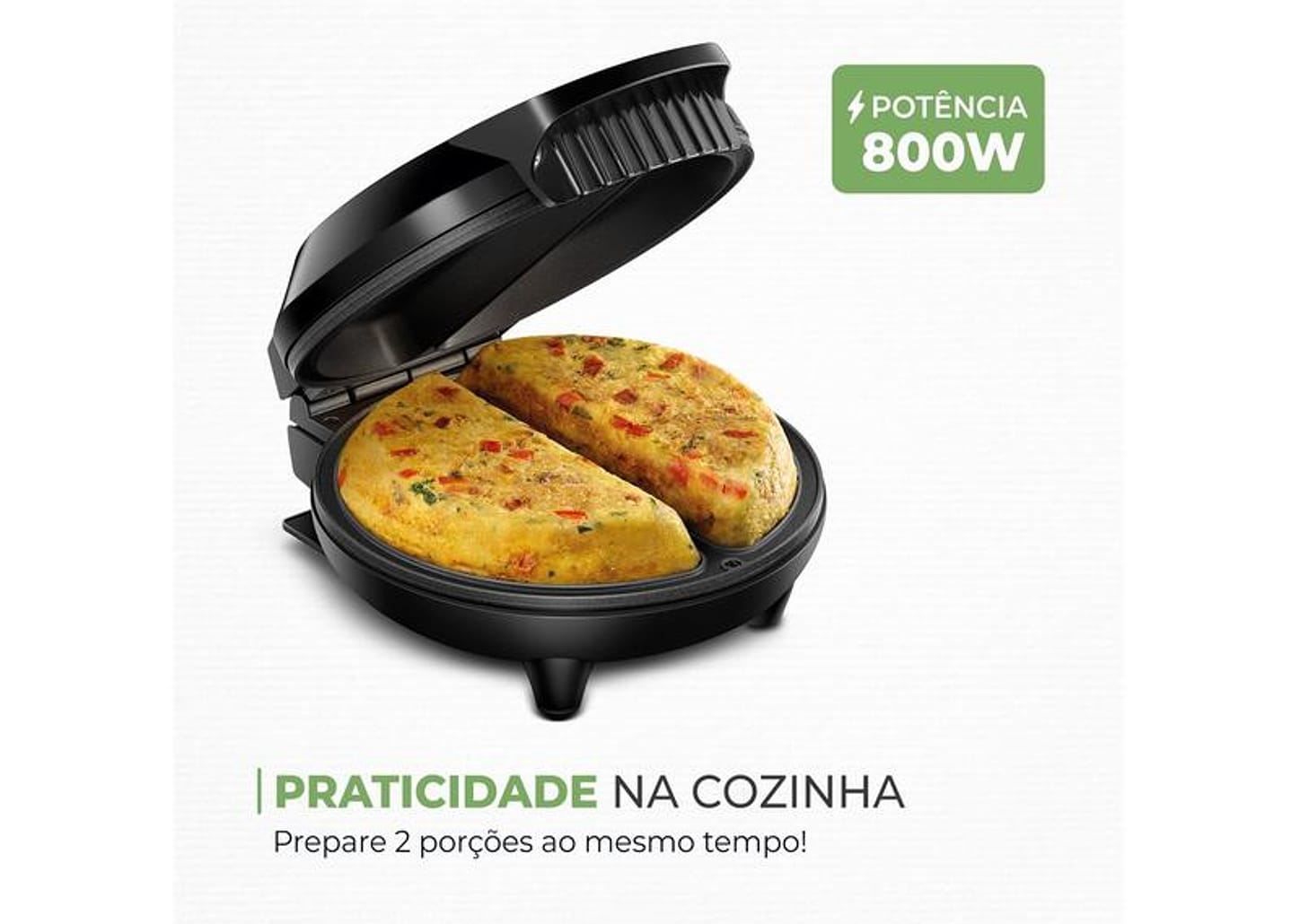 Omeleteira Elétrica Mondial Omelet Pratic OM-04-BI Preto e Prata